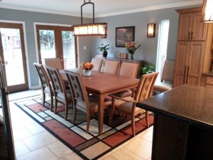 dining room after repairs had been completed