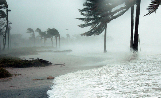 home in storm