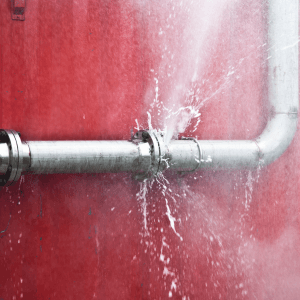 burst pipe spraying water- common home emergencies