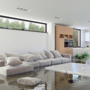 flooding in living room